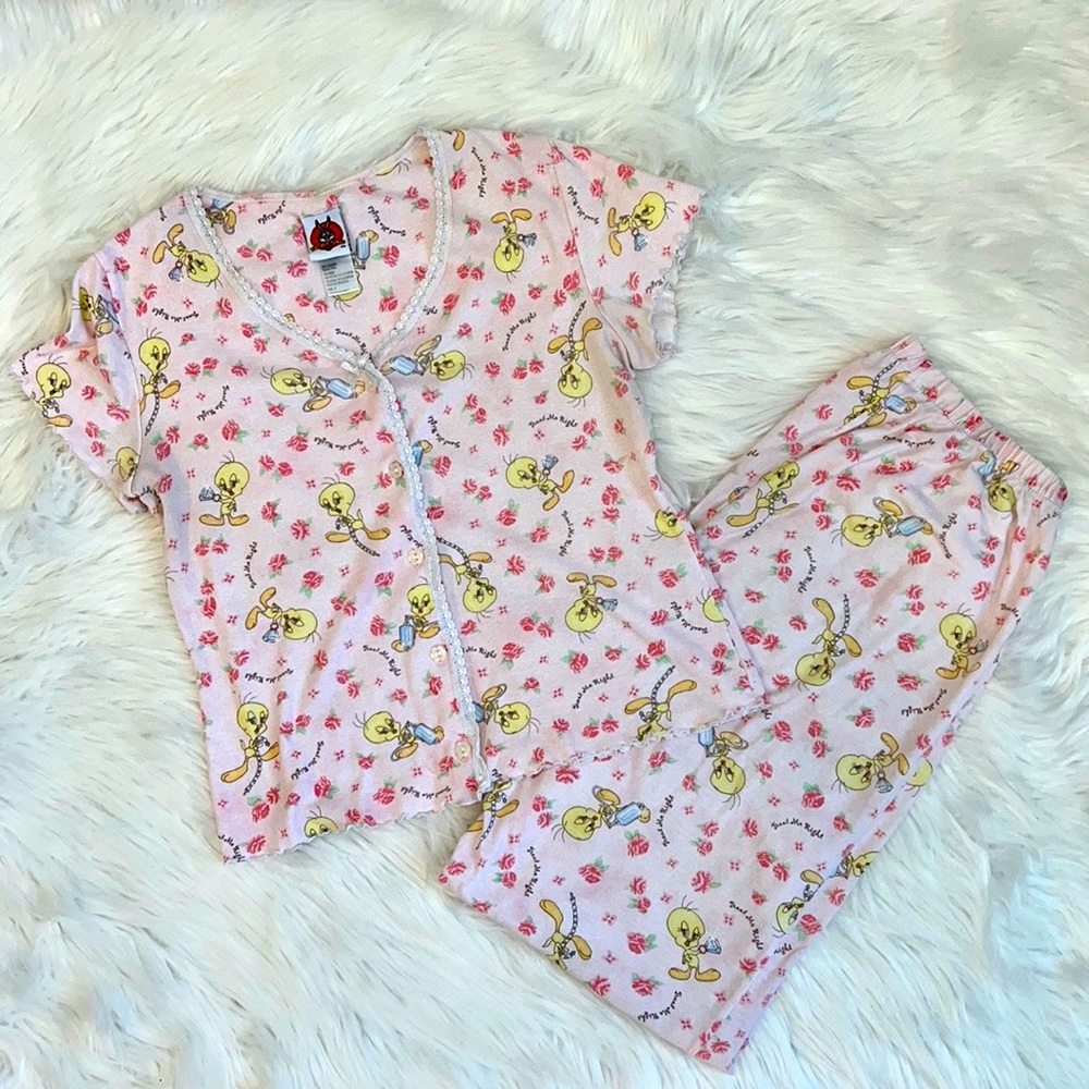 Vintage & Rare Warner Brothers Looney Tunes Tweety Bird Pajama Set